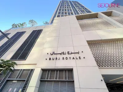 a building with the name of burj khalifa at 2BR Stunning Full Burj Khalifa View in Dubai