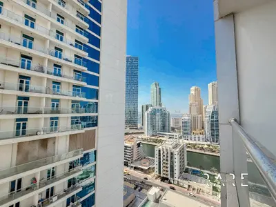 a view of the city from a building at Rare Holiday Homes - Near Madame Tussauds - DEC Tower 1 - Dubai Marina - R2008 in Dubai