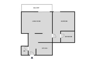 a block diagram of a house at Blueground Marina Pool Gym DXB-221 in Dubai