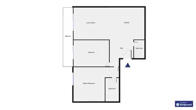 a floor plan of a house at Blueground Marina Pool Gym DXB-237 in Dubai