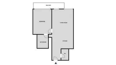 a floor plan of a house at Blueground The Royal Oceanic pool gym DXB-1152 in Dubai