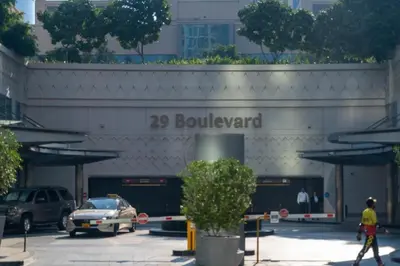 a building with a sign that reads bullet yard at Bellavista 1 Bedroom Full Burj Khalifa View 29 Boulevard Downtown Dubai in Dubai
