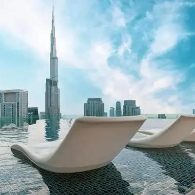 64th Floor Highest Downtown Infinity Pool Burj Khalifa View