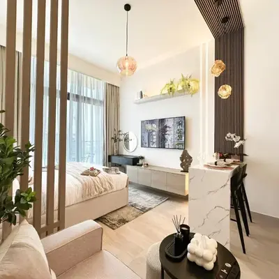 Trophy Modern Marvel Cozy Studio with Smart Features in Azizi Riviera