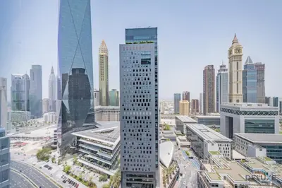 a view of a city with tall buildings at Stylish Studio at Sky Gardens, DIFC by Deluxe Holiday Homes in Dubai