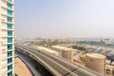 an overhead view of a highway in a city at GuestReady - Lux nest near JBR beach in Dubai