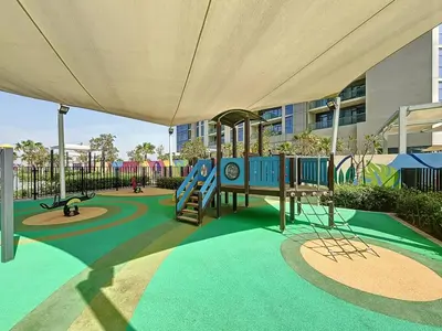 a playground with a slide at Vacationer I Elegant 2 Bedroom I Business Bay I Central & Convenient I Aykon City Tower in Dubai