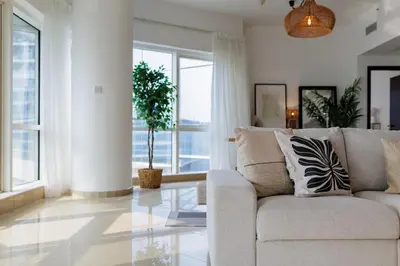 Gallery image of Serene Chic Flat 180 Degree Lake & Marina Skyline View in Dubai