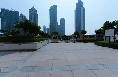 a view of a city skyline with tall buildings at Stunning 3 Bedroom Apartment with Fountain Views by ZEN STAYS - Sleeps 9 - 2 Balconies in Dubai
