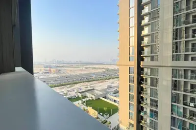 a view of a city from a building at Pet free 1BR with Balcony Pool Gym Near Downtown in Dubai