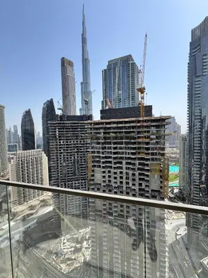 a view of a city with tall buildings at Burj Khalifa View, Pool, Parking, 1BR, Downtown Dubai, Modern Furnished in Dubai