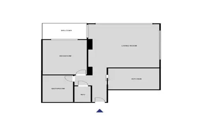 a floor plan of a house at Blueground South Ridge Tower 1 city view pool DXB-1409 in Dubai