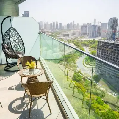 Elegant 1BR Retreat with Rooftop Pool in JVC By ĀYA Boutique