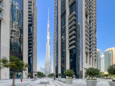 a city with the tallest building in the world at Luxurious 2BDR Apartment with Burj Khalifa Views in Dubai