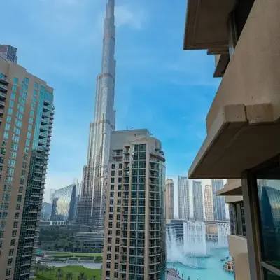 New Burj Khalifa & Fountain Views & Work station