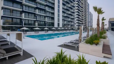 an image of a swimming pool in a building at Modern 1br In Jvc Fully Furnished & Balcony in Dubai