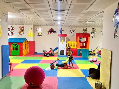 a play room with many different types of toys at Quiet Partition Room in Tecom Barsha Heights in Dubai