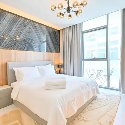 1BR Retreat by the Crystal Lagoon in District One Meydan
