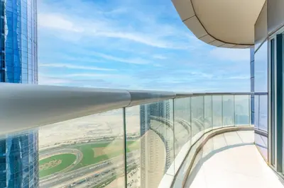 a view from the observation deck of a skyscraper at 3 Bed in DAMAC Paramount by PK Holidays in Dubai