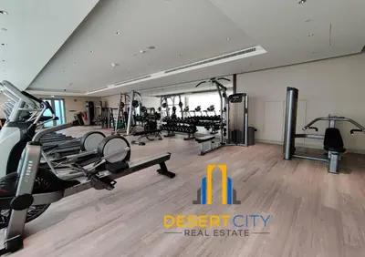 a gym at the best city real estate at Fully Furnished 2 Bed in Sobha Creek Vista Reserve, Hosted by Desert City Stays in Dubai