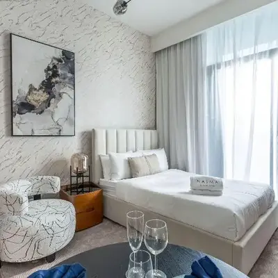 Nasma Luxury Stays - Trendy & Stylish Living Studio at Azizi Riviera 41