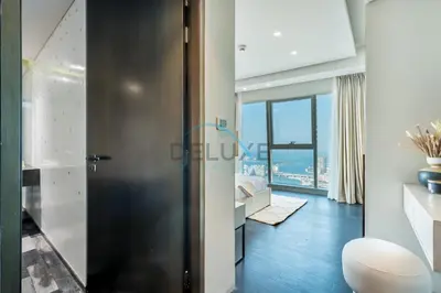 a view from the living room of a apartment at Luxurious 2BR at DAMAC Heights, Dubai Marina by Deluxe Holiday Homes in Dubai