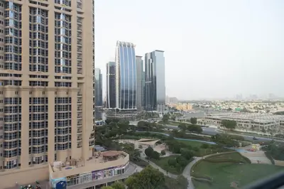 a view of a city with tall buildings at Handsome 1BR in Armada Tower 3 in Dubai