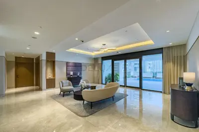 a living room with a couch and a table at Magnificent 2BR Apartment at Act One Act Two Tower 2 in Downtown Dubai by Deluxe Holiday Homes in Dubai