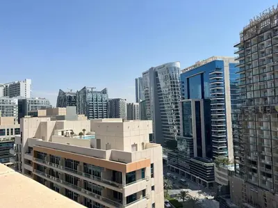 an aerial view of a city with tall buildings at Apartment in Business Bay, Dubai UAE in Dubai
