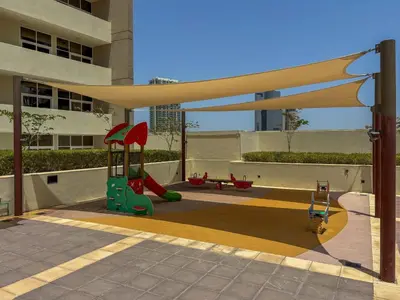 a playground in a building with a play area at Frank Porter - DAMAC Tower 108 - 1BR in Dubai