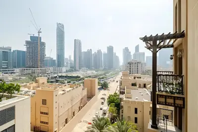 a view of a city with tall buildings at 804 Yansoon 5 Amazing 1BR Apt Downtown Dubai in Dubai
