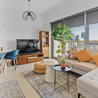 Stylish 1BR with Iconic Burj and Fountain Views