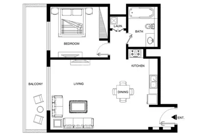 a floor plan of a house at LUX The Marina Vista Beachfront Suite 4 in Dubai