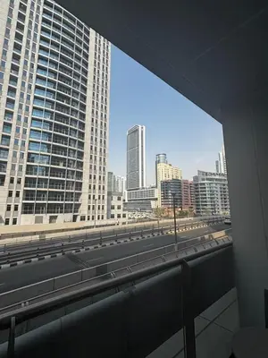 a view of a city skyline from a building at Sparkle Skyline Studio - Contemporary Living in Dubai