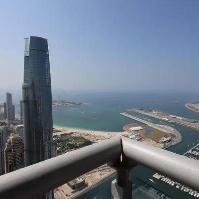 a view of the dubai city from the top of a building at Skyline Sanctuary on the 82nd in Dubai