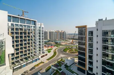 an aerial view of a city with tall buildings at GuestReady - Elegant living in Downtown Dubai in Dubai