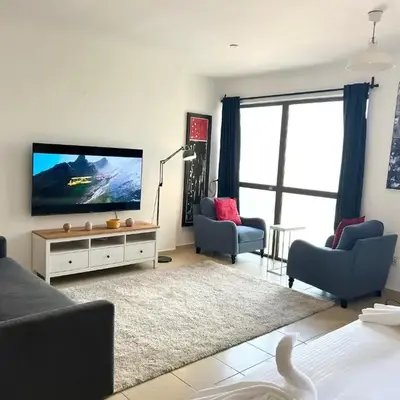 Breathtaking Sea and Palm View Spacious Studio with Vibrant Vibes in JBR By SWEET HOMES