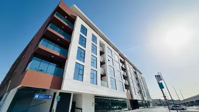 a large building on the corner of a street at Sunday Sheikh Zayed Road Concord Tower 2 BR by Belvilla in Dubai