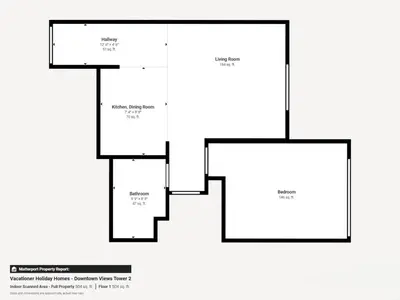 a block diagram of a house at Vacationer l High Rise 1 Bedroom l Close to Dubai Mall l Pool Access with Burj Khalifa Views in Dubai