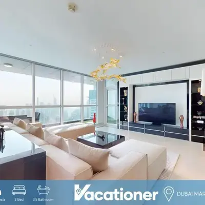 Vacationer I Lux 3 Bedroom Apartment I Steps from Barasti Beach