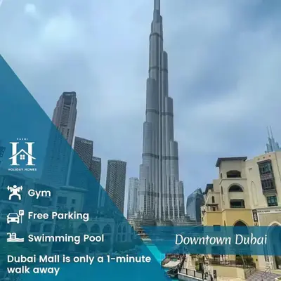 a picture of the burj khalifa tallest building in the world at Luxury Downtown Dubai Stay Next to Mall of Dubai in Dubai
