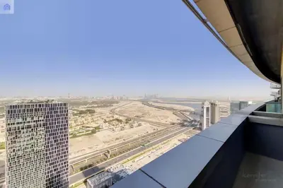 a view from the observation deck of a skyscraper at Luxury Downtown Dubai Stay Next to Mall of Dubai in Dubai