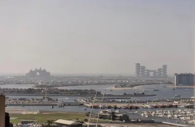 a view of a harbor with boats in the water at Ahlan Premium Luxury Marina Cityview JBR in Dubai