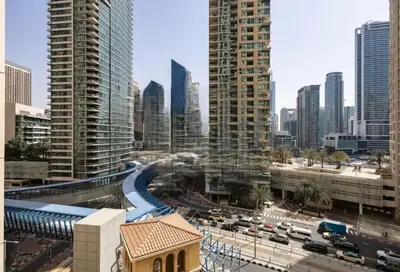 a view of a city with tall buildings at Ahlan Premium Luxury Marina Cityview JBR in Dubai