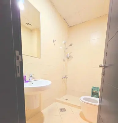 a bathroom with a sink and a toilet and a shower at Room near to Lamer Beach Jumeirah one walk distance oima leasing property in Dubai