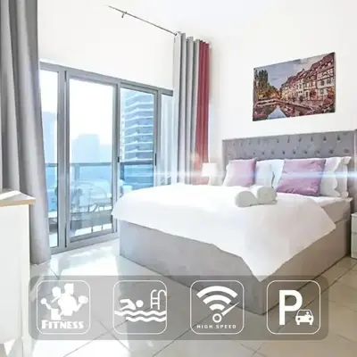 1Bedroom Apartment in Dubai Marina near to beach & Metro Z1006