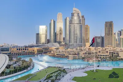 a view of a city skyline with tall buildings at Grande Signature Deluxe Next to Dubai Opera by BMS in Dubai