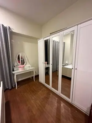 a room with a mirror and a closet with a dressing table at Master room in Jumeira Beach Residence - JBR in Dubai