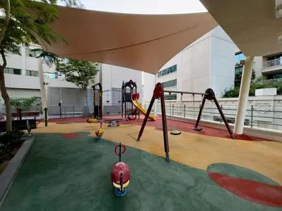 a playground in a building with a play area at Burj KhalifaView Luxury 1-Bedroom Apartment in Dubai