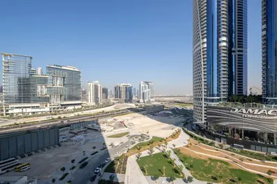 a view of a city with tall buildings at Frank Porter - Nobles Tower in Dubai